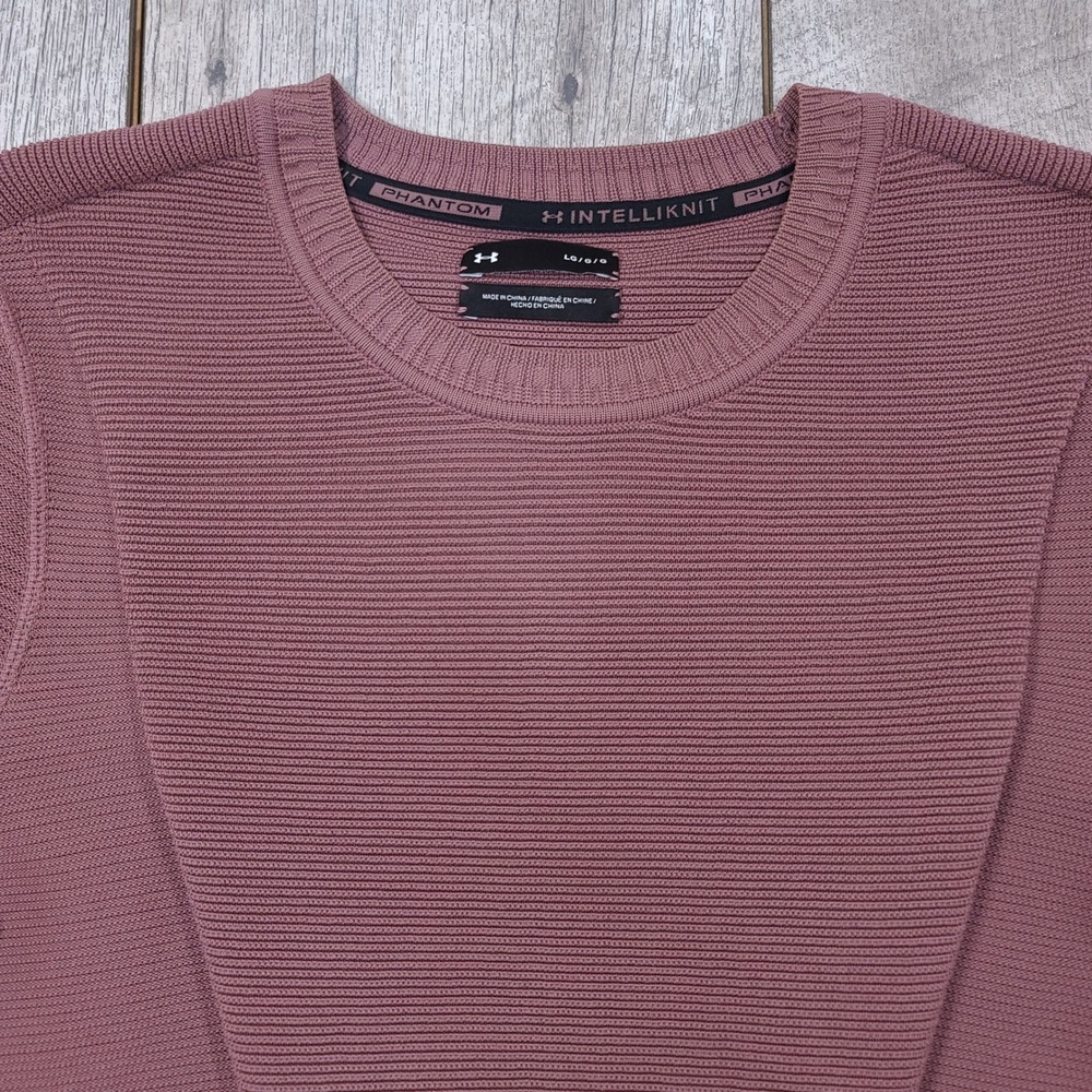Under Armour IntelliKnit Phantom Women Large Pink Long Sleeve Crew Neck - Picture 4 of 7